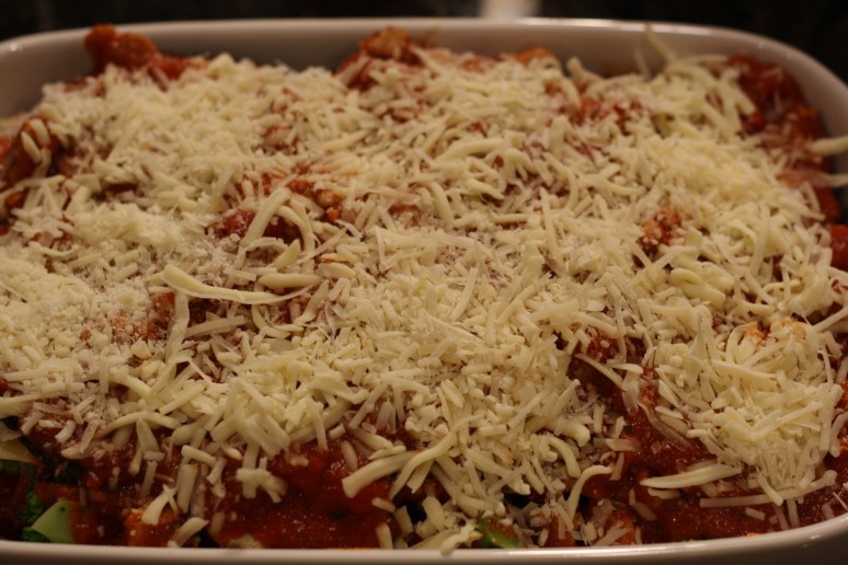 Final layer, ready for the oven