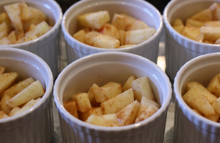 Apples in ramekins